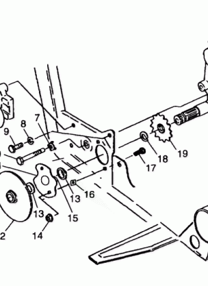 GEARCASE / BRAKE and CHAIN COVER MOUNTING - A99CA28CA (4949444944c001)