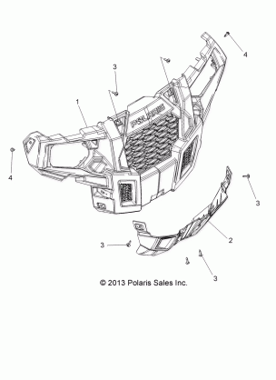 BODY BUMPER FRONT - A16DAA32A1 / A7 (49ATVBUMPER14325)