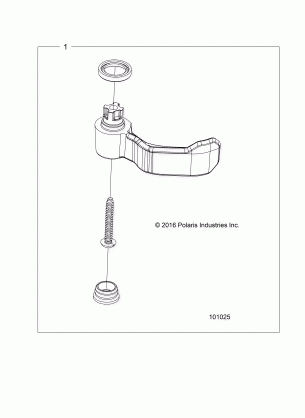 CONTROLS THROTTLE ASSEMBLY THROTTLE LEVER KIT - A16SEA57N1 / N7 / E57N1 / E57N2 / BA57N1 (101025)