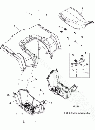 BODY REAR CAB SEAT and FOOTWELLS - A16SET57C1 / C7 / SES57C1 / C2 / SBT57C1