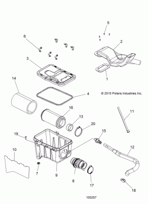 ENGINE AIR INTAKE SYSTEM - A16SHC57CM (100257)