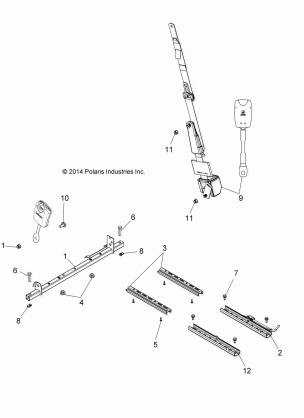 BODY SEAT MOUNTING AND BELT - A16DAA57A5 / A7 / L2 / E57A9 / E57AM (49ATVSEATMTG15ACE)