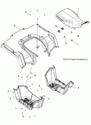 BODY REAR CAB SEAT and FOOTWELLS - A16SHE57NM (49ATVCABRR15570)