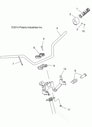 STEERING HANDLEBAR and CONTROLS - A16SHE57NM (49ATVHANDLEBAR15SPMD)