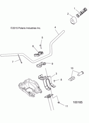 STEERING HANDLEBAR and CONTROLS - A16SUC57C1 (100185)