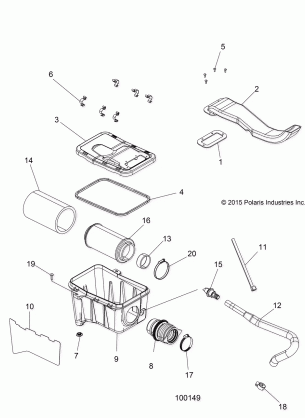 ENGINE AIR INTAKE SYSTEM - A16SUH57N6 (100149)