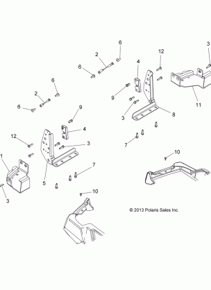 BODY TAILGATE BRACKETS - A16SUH57N6 (49ATVTAILGATEMTG14570UTE)