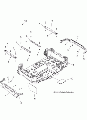 BODY REAR BOX - A16SUS57C1 (49ATVBOXRR14570UTE)