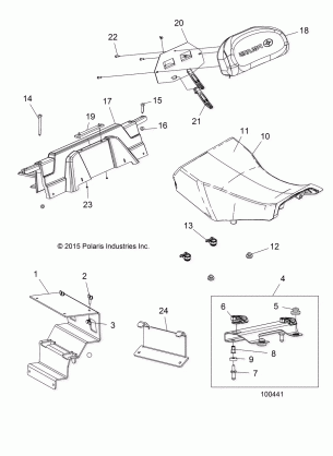 BODY SEAT AND BACKREST - A16SUS57C1 (100441)