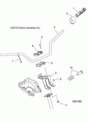 STEERING HANDLEBAR and CONTROLS - A16SUS57C1 (100185)