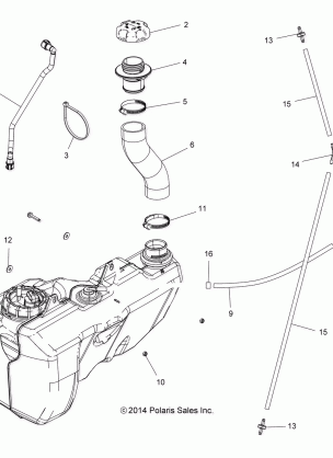 BODY FUEL TANK - A16SVA85A2 (49ATVFUEL15SCRM1)