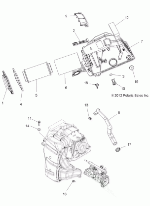 ENGINE AIR INTAKE - A16SVA85A2 (49ATVAIRINTAKE13850SCRAM)