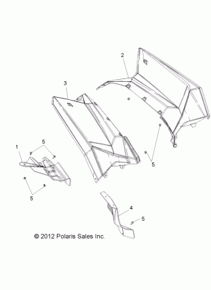 BODY REAR CAB - A16SVA85A2 (49ATVCABRR13850SCRAM)