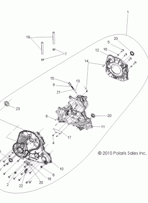 DRIVE TRAIN MAIN GEARCASE - A16SVA85A2 (49ATVGEARCASE1332847)