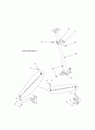 STEERING STEERING POST ASM. - A16SVA85A2 (49ATVSTEERING15SCRAM850)