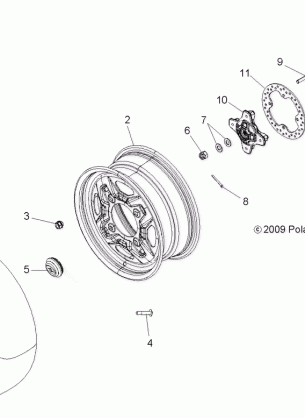 WHEELS FRONT and HUB - A16SVA85A2 (49ATVWHEELFRT10SPXP550)