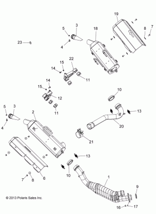 ENGINE EXHAUST - A16SVE95NM / AN2 (49ATVEXHAUST14SCRAM)