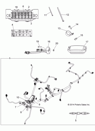 ELECTRICAL HARNESS - A16SWE57A1 / A7 (49ATVHARNESS15570X2)