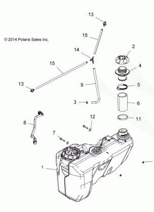 BODY FUEL TANK - A16SXE85AS / AM / AB / A85A1 / A2 / A9 (49ATVFUEL15850SP)