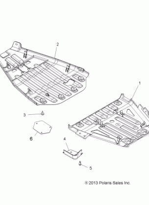 BODY SKID PLATES - A16SXE85AS / AM / AB / A85A1 / A2 / A9 (49ATVSKIDPLATE14SP550)