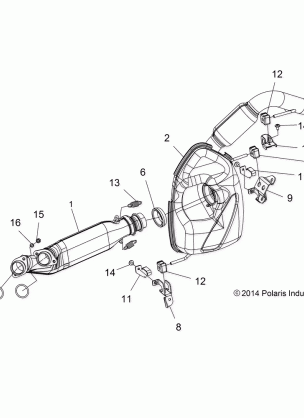 ENGINE EXHAUST - A16SXE95NK / A95N2 (49ATVEXHAUST151MD)