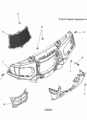 BODY FRONT BUMPER and MOUNTING - A16SXE95NK / A95N2 (49ATVBUMPER15850SP)