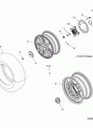 WHEELS FRONT and HUB - A16SXE95NK / A95N2 (100360)