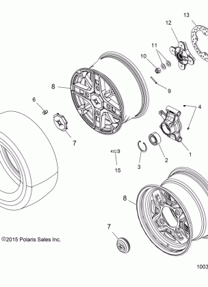 WHEELS REAR and HUB - A16SXE95NK / A95N2 (100361)