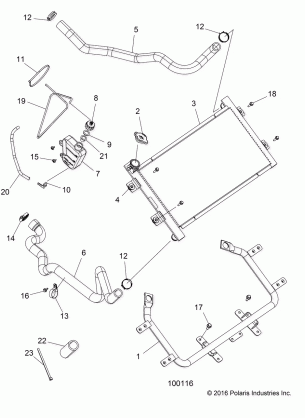 ENGINE COOLING SYSTEM RADIATOR - A16SXN85A3