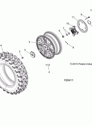 WHEELS FRONT and HUB - A16SXS95CK / CG