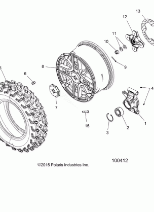 WHEELS REAR and HUB - A16SXS95FK