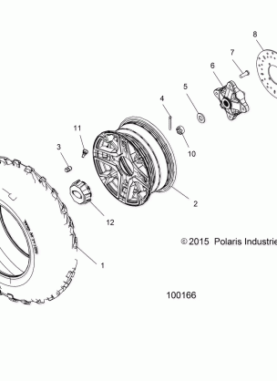 WHEELS FRONT TIRE and BRAKE DISC - A16DAE57NM (100166)