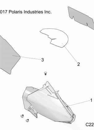 BODY PANELS THERMAL SHIELDS - A-17-01-A Applies to 2015-2016 Sportsman 850 / 1000 Touring Models AFTER Safety Recall A-17-01-A ha