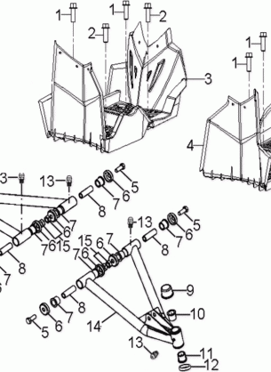 CHASSIS A-ARM and FOOTREST - A16YAF09AA (A00049)