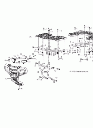 CHASSIS BUMPER - A16YAF09AA (49ATVBUMPER09SP90)