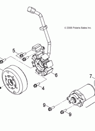 ENGINE GENERATOR and STARTING MOTOR - A16YAF09AA (49ATVGENERATOR07OTLW90)