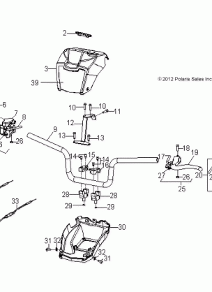 STEERING HANDLEBAR - A16YAF09AA (49ATVHANDLEBAR13SP90)