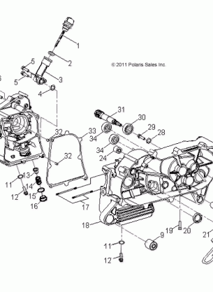 ENGINE CRANKCASE - A16YAF09AA (49ATVCRANKCASE12SP90)