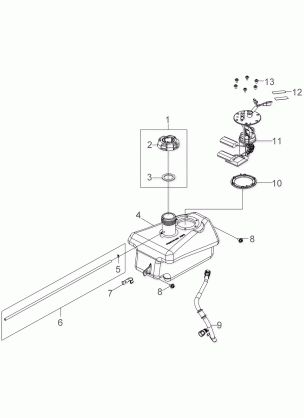 BODY FUEL TANK and HOSES - A16YAF11AA (A00044)