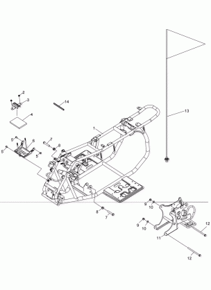 CHASSIS FRAME and SWING ARM - A16YAK05AD / AF (A00038)