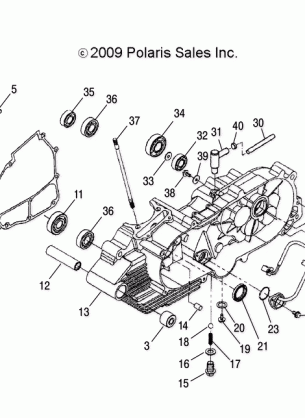 ENGINE CRANKCASE - A16YAP20AF (49ATVCRANKCASE10PHX)