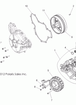 ENGINE STATOR and COVER - A16DAE87AL (49RGRMAGNETOCVR13900XP)