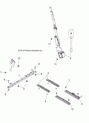 BODY SEAT MOUNTING AND BELT - A16DAA57A5 / A7 / L2 / E57A9 / E57AM (49ATVSEATMTG15ACE)