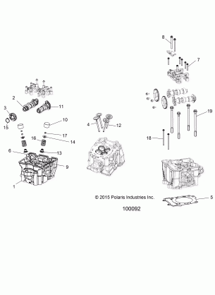 ENGINE CYLINDER HEAD CAMS and VALVES - A16DAA57A5 / A7 / L2 / E57A9 / E57AM (100092)