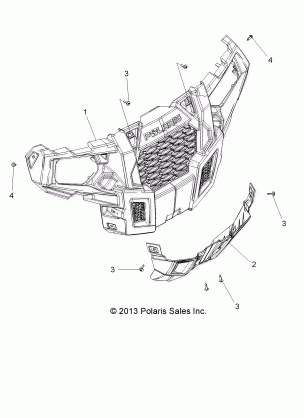 BODY BUMPER FRONT - A16DAA57F1 / F2 / E57FM (49ATVBUMPER14325)