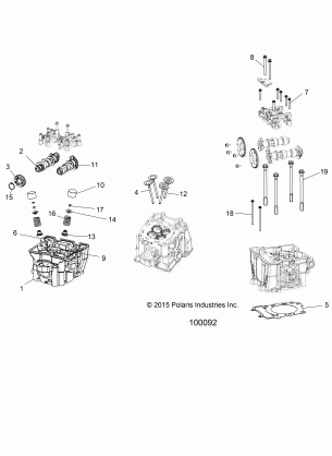 ENGINE CYLINDER HEAD CAMS and VALVES - A16DAA57F1 / F2 / E57FM (100092)