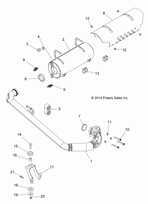 ENGINE EXHAUST SYSTEM - A16DAA57F1 / F2 / E57FM