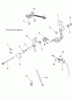 ENGINE THROTTLE PEDAL - A16DAA57F1 / F2 / E57FM (49ATVTHRPEDAL15ACE570)