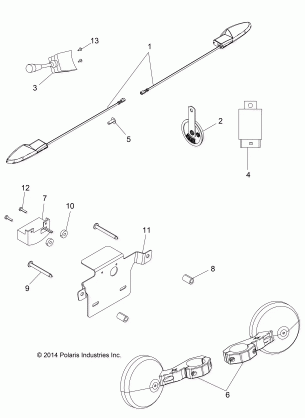 ELECTRICAL TURN SIGNALS HORN AND MIRRORS - A16DAA57F1 / F2 / E57FM