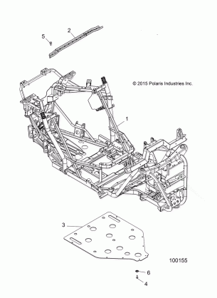 CHASSIS MAIN FRAME AND SKID PLATE - A16DAH57A1 (100155)